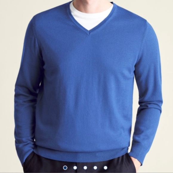 Joseph & Lyman Italian Merino Wool Sweater Mens L Grey - Picture 1 of 11